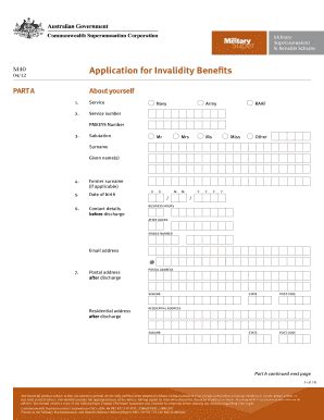Fillable Online Application for Invalidity Benefits Fax Email Print ...