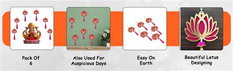 Buy Kalakriti Lotus Floral Wall Hangings for Diwali Home Decor Pooja ...