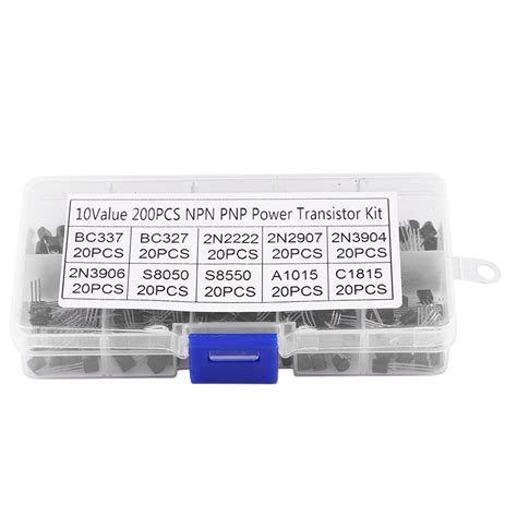 Buy 200 Piece Silicon Transistors, 10 Value Power Transistor Assortment ...
