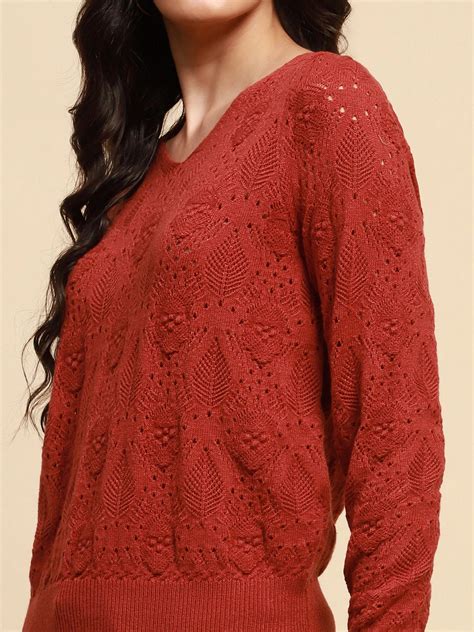 Rust Viscose Relaxed Fit Pullover – Global Republic