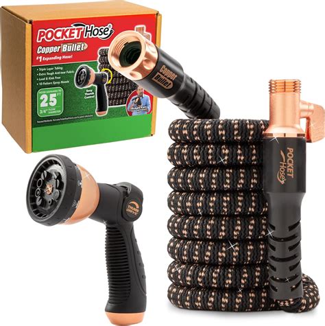 Amazon.com : Pocket Hose Copper Bullet Expandable Garden Hose 25 FT w ...