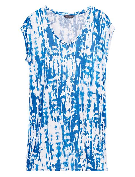 Buy Jersey Tie Dye Mini Shift Dress at Marks & Spencer