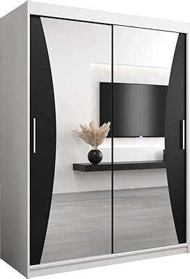 Furnilife Engineered Wood Double Wardrobe With Mirror 2 Sliding Doors ...