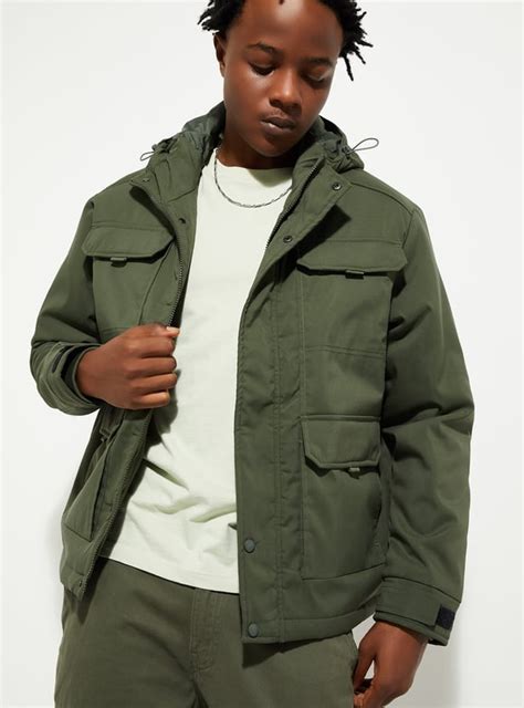 Buy URB_N Men Solid Hooded Utility Jacket Online at just Rs. 2999.0 ...