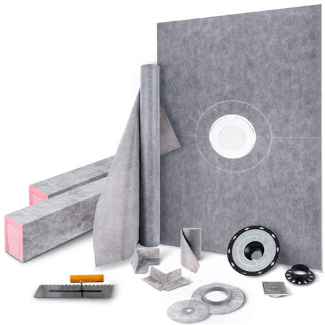 VEVOR Shower Curb Kit, 38"x60" Watertight Shower Curb Overlay with 4 ...