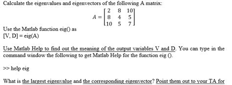 Image result for Eigenvector in MATLAB