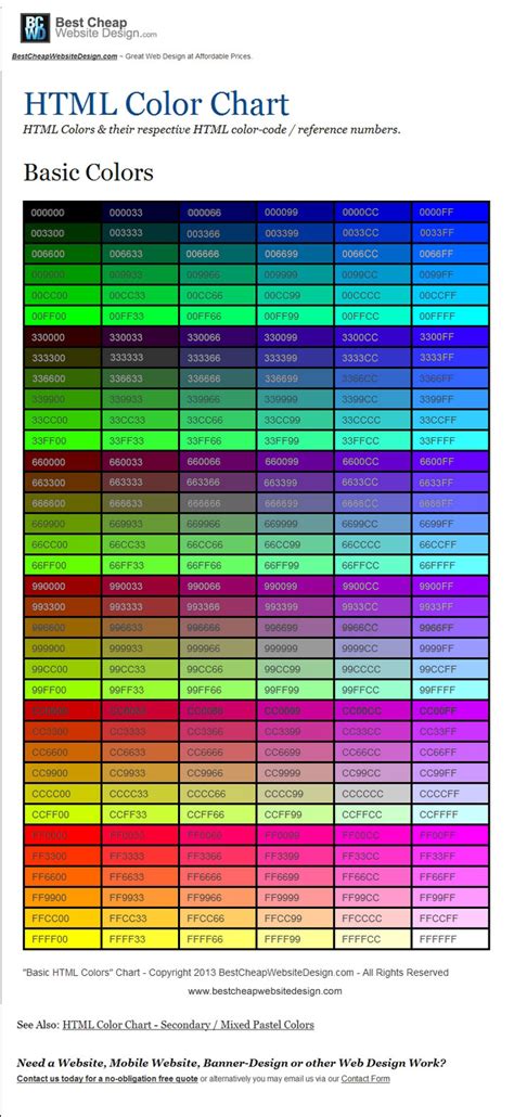 Image result for HTML Color Codes Basic Colors