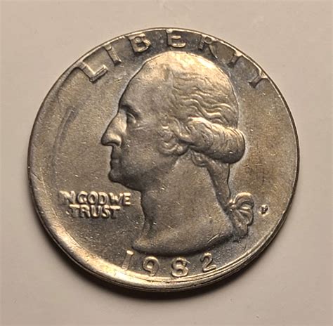 1982-P Washington Quarter MS-60 10% OFF CENTER ERROR! - For Sale, Buy ...