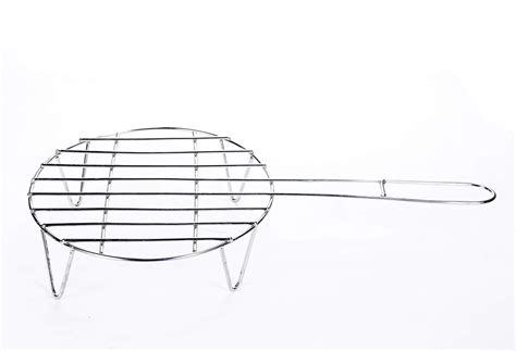 Buy KOWS 4 mm Stainless Steel Wire Pipe Handle Roster 8 Inch Papad Jali ...