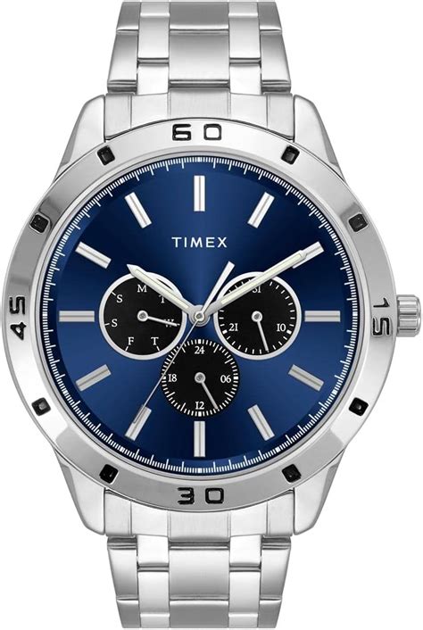 TIMEX Multifunction Men Analog Blue Dial Coloured Quartz Watch, Round ...