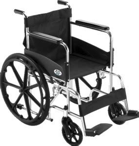 VMS Careline Pneumatic Wheel Regular Foldable Wheelchair with Safety ...