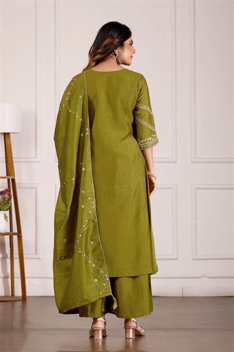Deep Bronze Viscose Mango Silk Embroidery Thread With Hand Work Plazzo ...