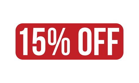 15 Percent Off Rubber Stamp. Red 15 Percent Off Rubber Grunge Stamp ...