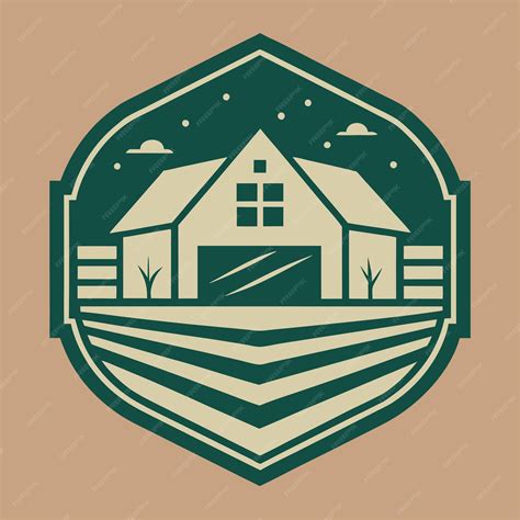 Vintage style farm house logo | Premium AI-generated vector