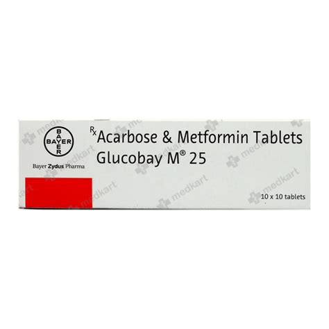 GLUCOBAY M 25MG TABLET 10'S, Price, Composition & Generic Alternatives ...