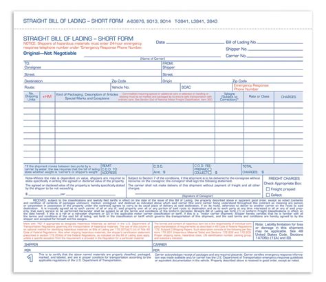 Buy Adams Bill of Lading Short Form, 8.5 X 7.5 Inches, 3-part, 50-forms ...