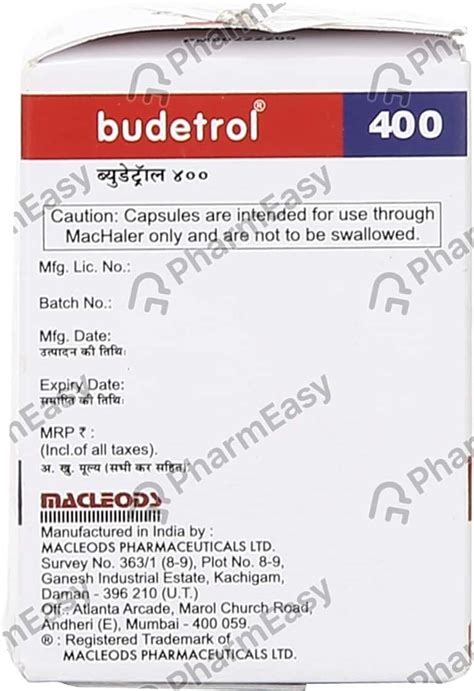 Budetrol 400mcg Bottle Of 30 Inhalation Capsules: Uses, Side Effects ...