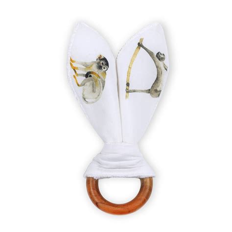 Monkey Life Neem Wood Bunny Teether – LittleBird India