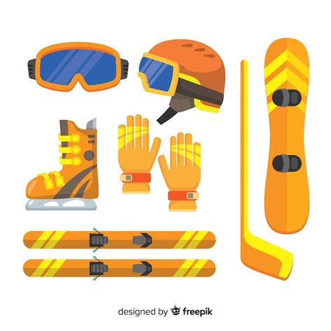 Winter sport equipment | Free Vector