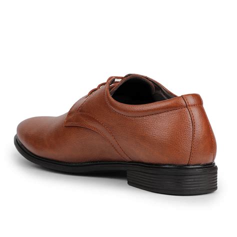 Buy Fortune Tan Formal Lacing Derby Shoes For Men HOL-130E By Liberty