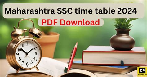 Maharashtra SSC time table 2024 PDF Download in marathi - ZPshikshak