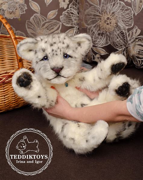 Handmade Snow Leopard Stuffed Toy: Posable Plush Portrait Pet - Etsy