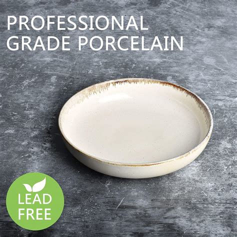 Stoneware Large Pasta Bowls, Set of 4, 40 oz From Bosmarlin