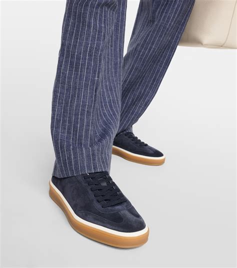 Tennis Walk suede sneakers in blue - Loro Piana | Mytheresa