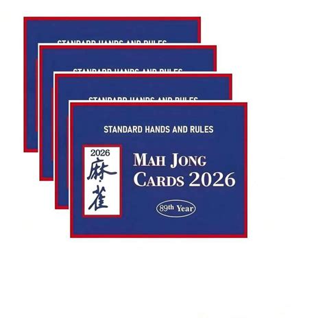 Mahjong Card 2026 Official Revision – Large Print American Mahjong ...