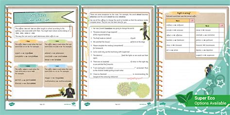 Suffixes: -ion and -ian (Ages 7 - 9)