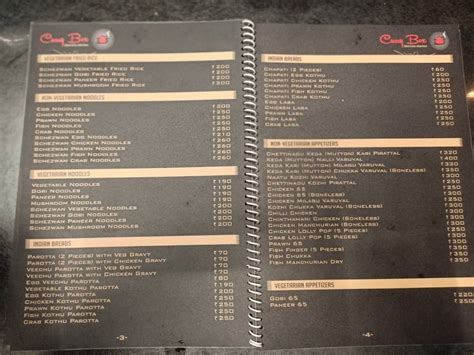 Menu at Curry Box, Chennai, 3rd Floor