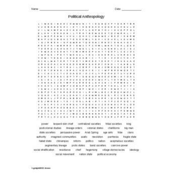 Anthropology Vocabulary Word Search Bundle by Everything Science and Beyond