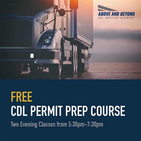 Free CDL Permit Prep Course - Above and Beyond CDL Driving Academy