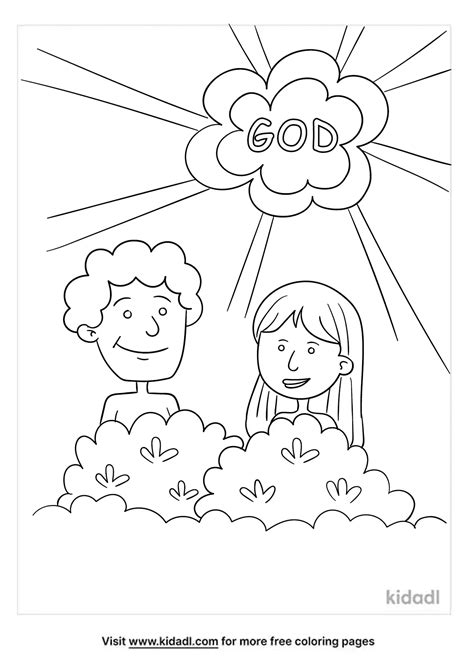 Adam And Eve Coloring Pages