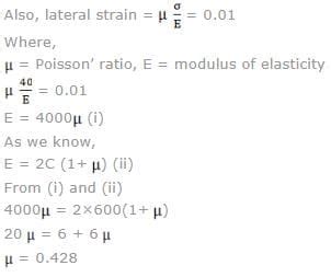 A 10 mm andtimes; 10 mm rod of a material is subjected to an axial pull ...
