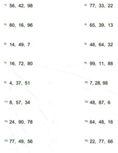 LCM and HCF worksheet class 6 - Brainly.in