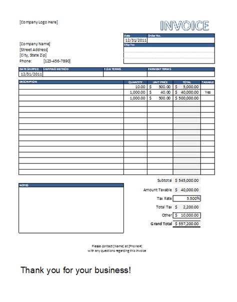 Editable Invoice Template Excel 的图像结果