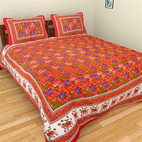 double bedsheet 100% cotton bedsheet with 2 pillow covers by Vie Loom ...