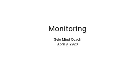Monitoring — Teletype