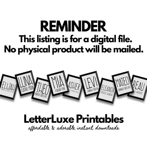 Nolan Name Definition Nursery Decor – Digital Print – LetterLuxe