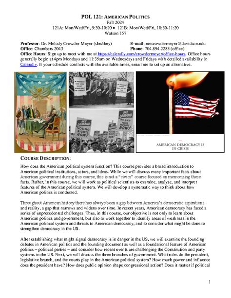 POL121-24f-Syllabus - syllabus - POL 121: AMERICAN POLITICS Fall 2024 ...
