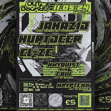 Out of Bounds w/ JAKAZiD + Hurtdeer, The Crown, Bristol, 11 May to 12 ...