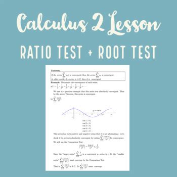 Image result for Ratio Test Calculus 2