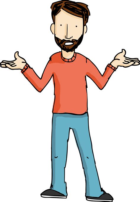 Colm For Cover Man Red Shirt Clipart - Clip Art Library