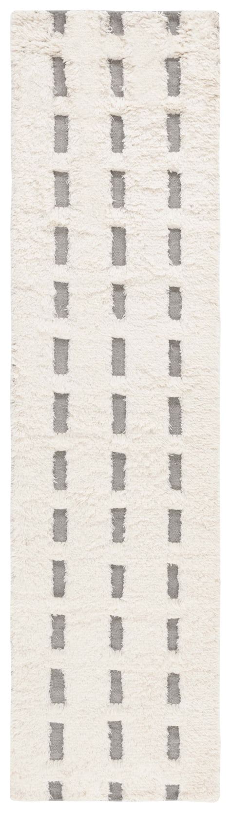 SAFAVIEH Casablanca Tanja Geometric Runner Rug, Grey/Ivory, 2'3" x 9 ...