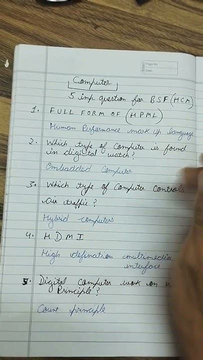 Image result for BSF HCM Computer Questions