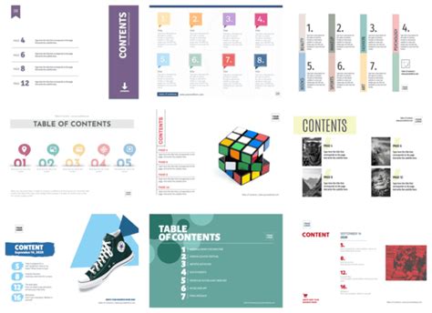 Image result for Castle Lite Table of Contents Template