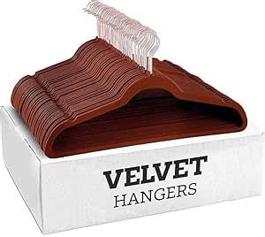 DIMAZO Velvet Hangers 100 Pack - Non-Slip Clothes Hangers - Bronze ...