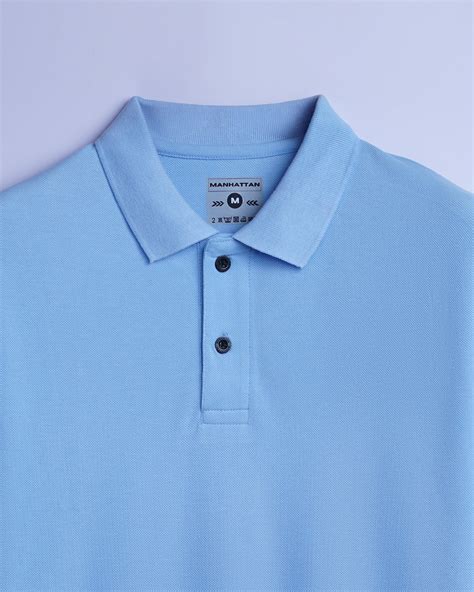 Cotton Polo Full Sleeve Unisex Sky Blue Without Pocket – Pitshirts