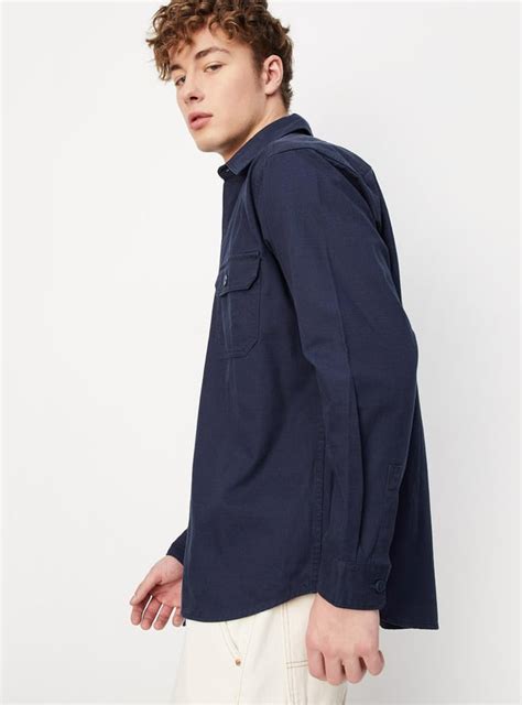 Buy Men Solid Flap Pocket Over Shirt Online at just Rs. 1499.0 ...